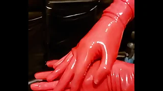 Today is it Red / Red Latex Gloves dreamofevolutionvip